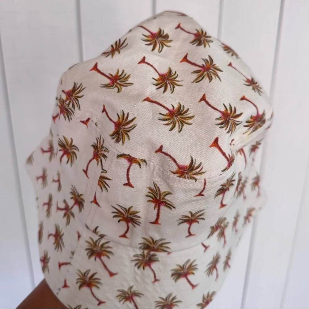 White Palm Tree Bucket Hat